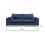 NEW Royal Vertical Queen 2 Seat Sofa and Headboard 1/2 Set